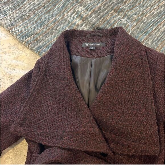INC | INTERNATIONAL CONCEPTS | burgundy tweed jacket S - Picture 8 of 11